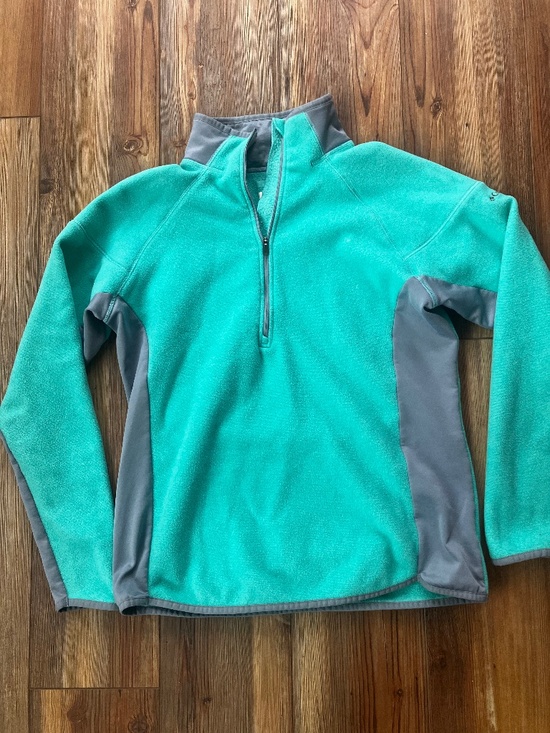 Columbia Tops - Columbia Women's Green Fleece Quarter Zip Pullover Jacket Size Large